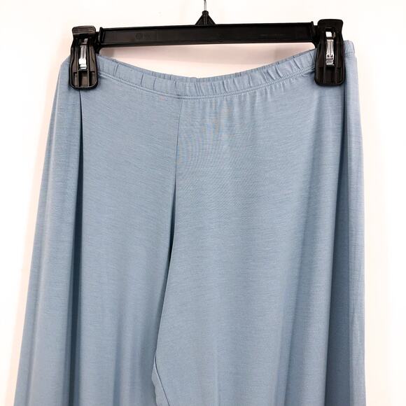 EBERJEY Gisele Long PJ Set Medium Blue White TENCEL Modal Stretch NWT - Picture 9 of 12